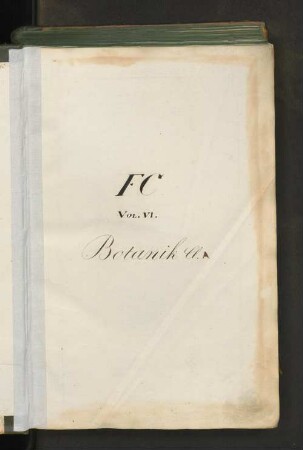 FCVI, Naturgeschichte, C. Botanik: Realkatalog der Stadtbibliothek zu Hamburg