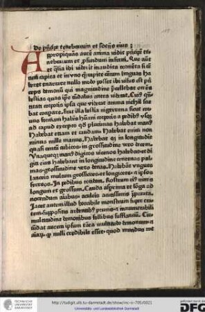 De principe tenebrarum et sociis eius.