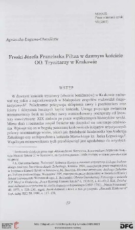 6: Freski Józefa Franciszka Piltza w dawnym kościele OO. Trynitarzy w Krakowie