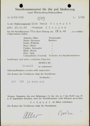 Schaudt, Lina Maria