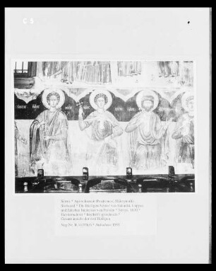 Die Heiligen Nestor von Saloniki, Luppus und Jakobus Intercisus von Persien