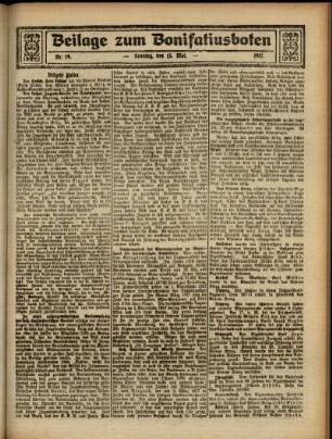 Zweite Ausgabe vom Sonntag, den 13. Mai 1917.