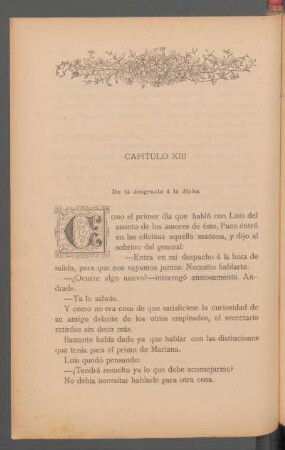 Capítulo XIII - De la desgracia á la dicha