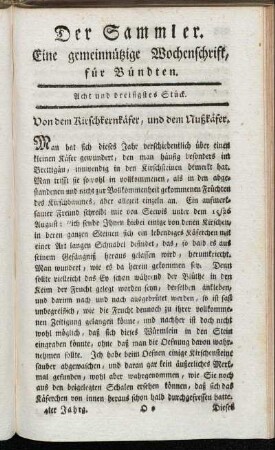 Acht und dreisigstes Stück.