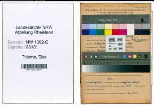 Entnazifizierung Else Thieme, geb. 05.04.1890 ()