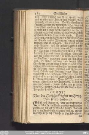 CCXXII. Von der Hertzhafftigkeit im Creutz. Nur frisch hindurch.