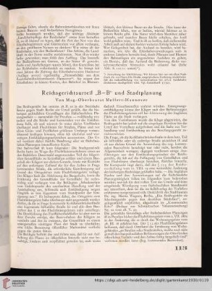 43: Reichsgerichturteil "B-B" und Stadtplanung
