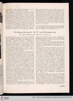 43: Reichsgerichturteil "B-B" und Stadtplanung