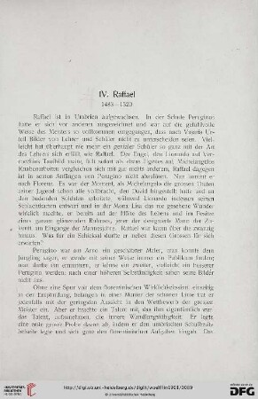 IV. Raffael