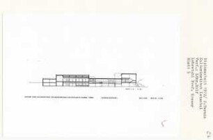 Kulturinstitut Istanbul (Diplomarbeit bei Willy Kreuer): Schnitt (Alternativentwurf) 1:200