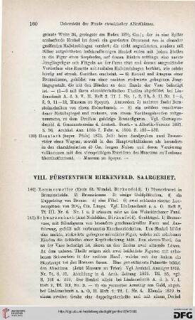 VIII: Fürstenthum Birkenfeld. Saargebiet