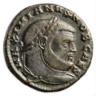 Münze, Follis, 299 n. Chr.