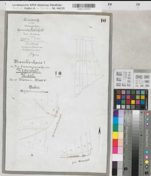Westenfeld (Sundern), Separation Westenfeld, Bl. 10 Brouillonkarte Hellefeld Flur 10