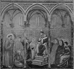 Franziskuslegende — Die Predigt vor Papst Honorius III.