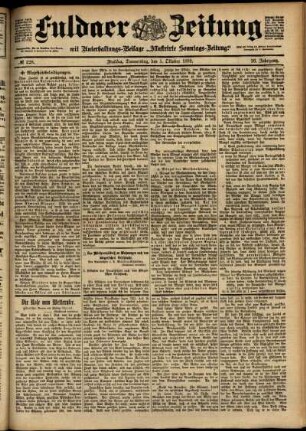 Ausgabe vom Donnerstag, den 05. Oktober 1899.