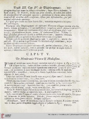 Caput V: De membranis Pleura et Mediastino