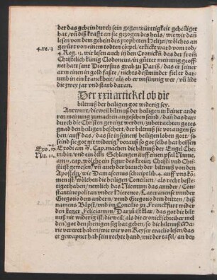 Der xxii artickel ob die biltnuß der heiligen got widerig sey.