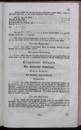 Dreyzehenter Abschnitt. Von geometrische Verhältnisse.