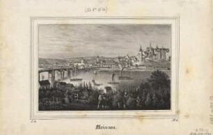 Ansicht von Meißen, Lithographie, 1835 : Meissen. - [Dresden] : [Pietzsch] , [1835]. - 1 Kunstblatt : Lithogr. ; 16 x 10 cm