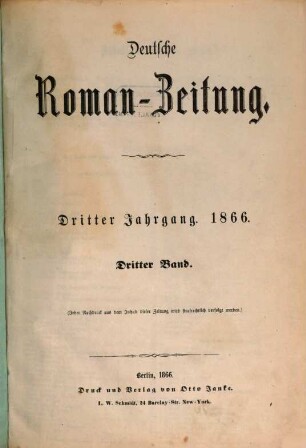 Deutsche Roman-Zeitung. 1866,3 = Jg. 3