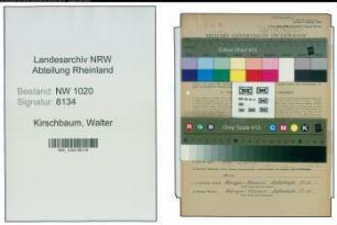 Entnazifizierung Walter Kirschbaum , geb. 15.05.1893 (Produktionsleiter)