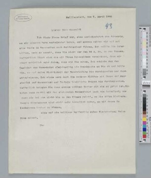 Brief an Paul Gangolf
