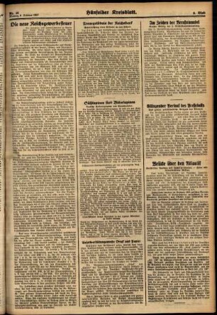 Zweite Ausgabe vom Montag, den 08. Februar 1937.