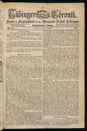 1. Dezember (Nro. 282) - 5. Dezember (Nro. 286)