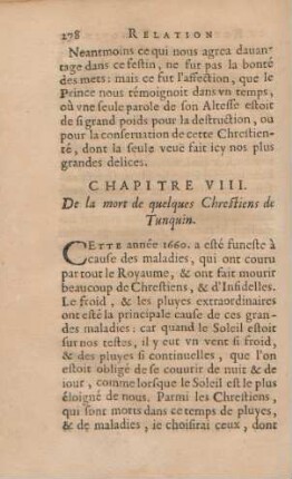 Chapitre VIII. De la mort de quelques Chrestiens de Tunquin
