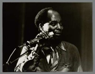 Beaver Harris : Portrait des Jazz-Schlagzeugers Beaver Harris in der Kongresshalle bei den 8. Leipziger Jazztagen 1983