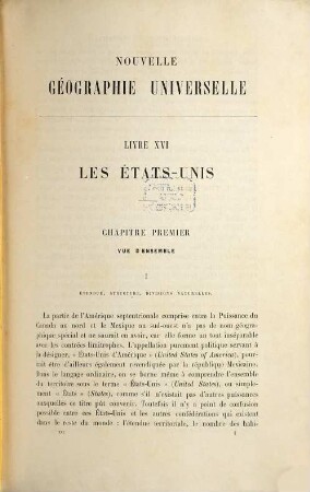 Nouvelle géographie universelle : la terre et les hommes, 16. Les États-Unis