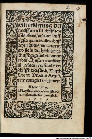 Ein erklerung der zwelff artickel christlichen Glaubens