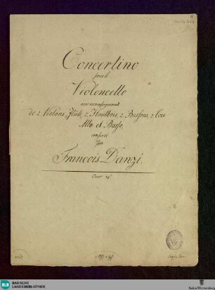 Concertos - Don Mus.Ms. 306 : vlc, orch; D; PecD 244