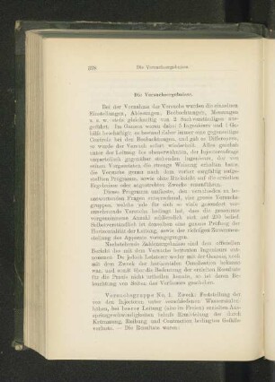 Die Versuchsergebnisse.