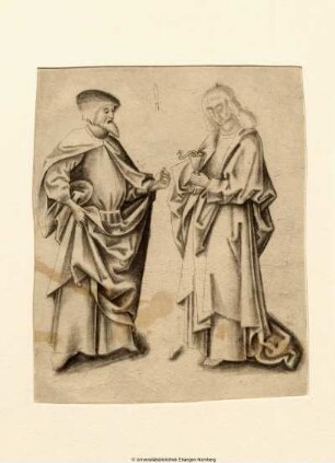 Matthias (mit der Lanze) und Johannes (mit dem Kelch)