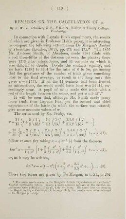 Remarks on the calculation of ... .