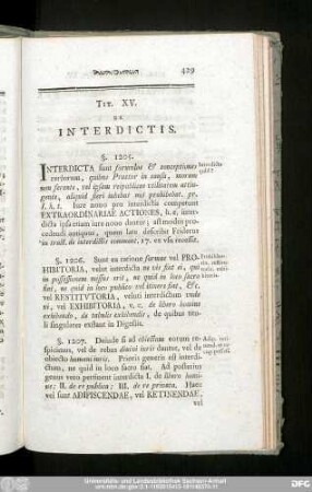 Tit. XV. De Interdictis.