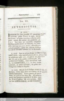 Tit. XV. De Interdictis.