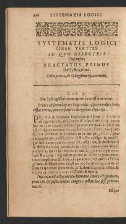 Tractatus Primus De Syllogismo.