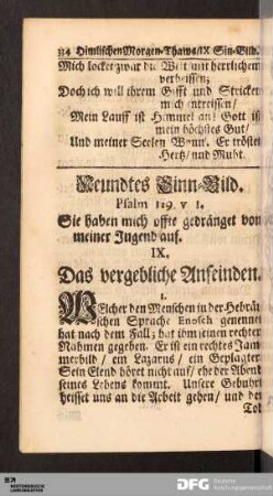 Neundtes Sinn-Bild. Das vergebliche Anfeinden.