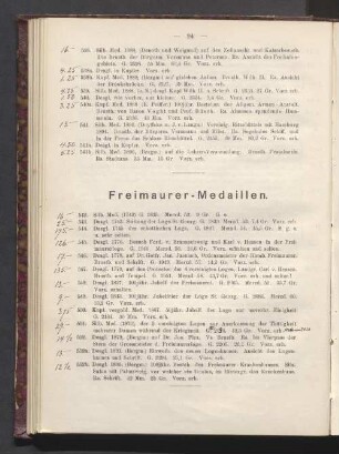 Freimaurer-Medaillen