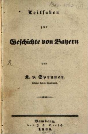 Leitfaden zur Geschichte von Bayern