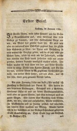 Reisen durch verschiedene Gegenden Deutschlandes in Briefen, 1