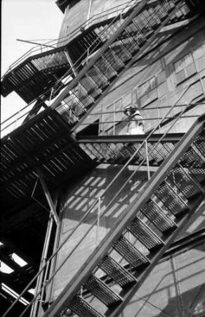 Freiburg: Gaswerk, Treppe zum Kohlenturm
