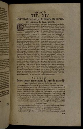 Tit. XIV. De Probationibus per Instrumenta eorumque Editione & Recognitione.