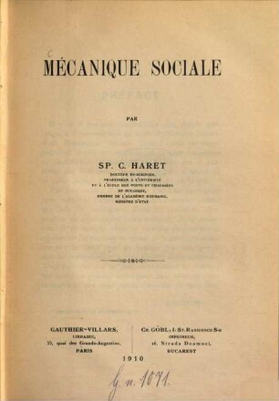 Mécanique sociale