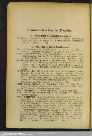 Behördenverzeichnis : Staatsbehörden in Dresden