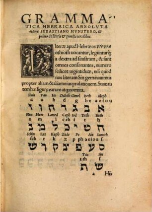 Melêḵat had-diqdûq haš-šālēm : Opvs Grammaticvm Consvmmatvm, Ex uarijs Elianis libris concinnatu[m], complecte[n]s scilicet Elementarium absolutum, Numerandi rationem, Pronominum declinationes ...