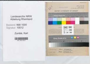 Entnazifizierung Karl Zumbé, geb. 04.02.1898 (Kaufmaennischer Angestellter)