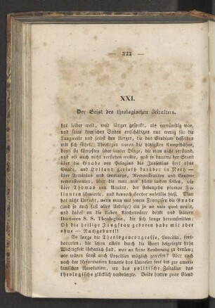 XXI. Der Geist des theologischen Zeitalters.